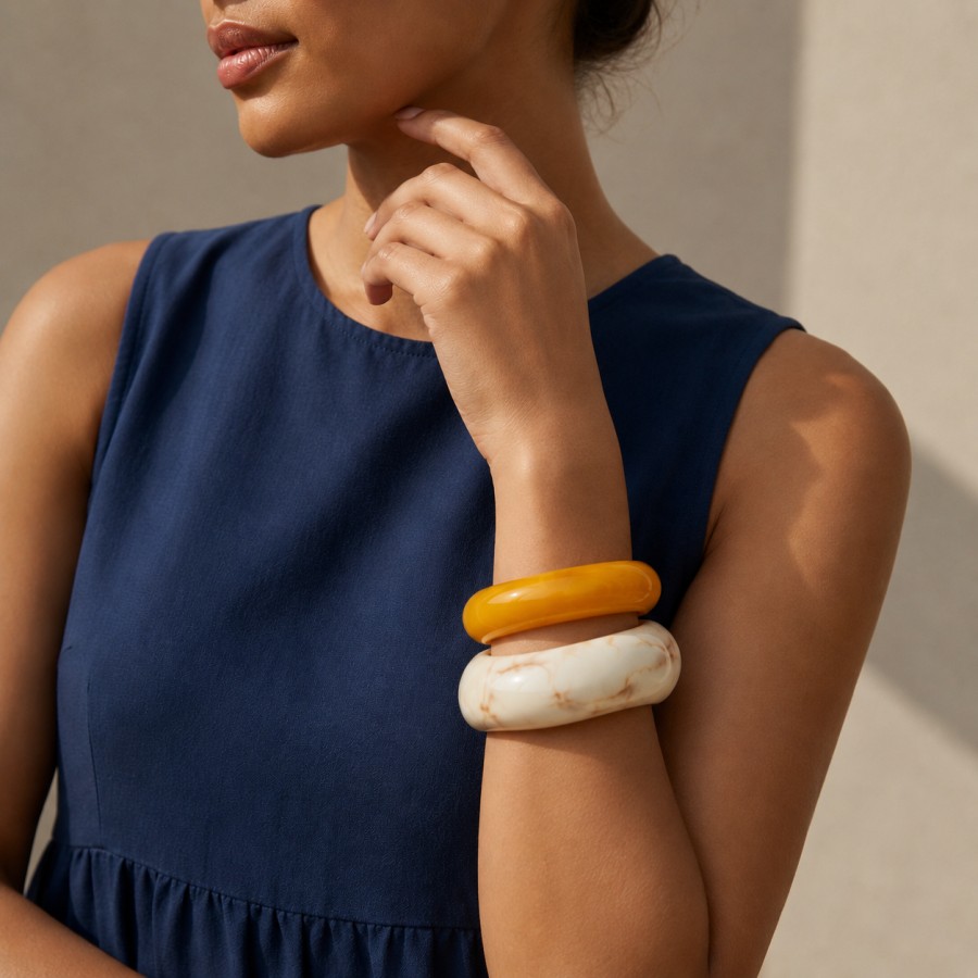 Pulsera Resina Naranja