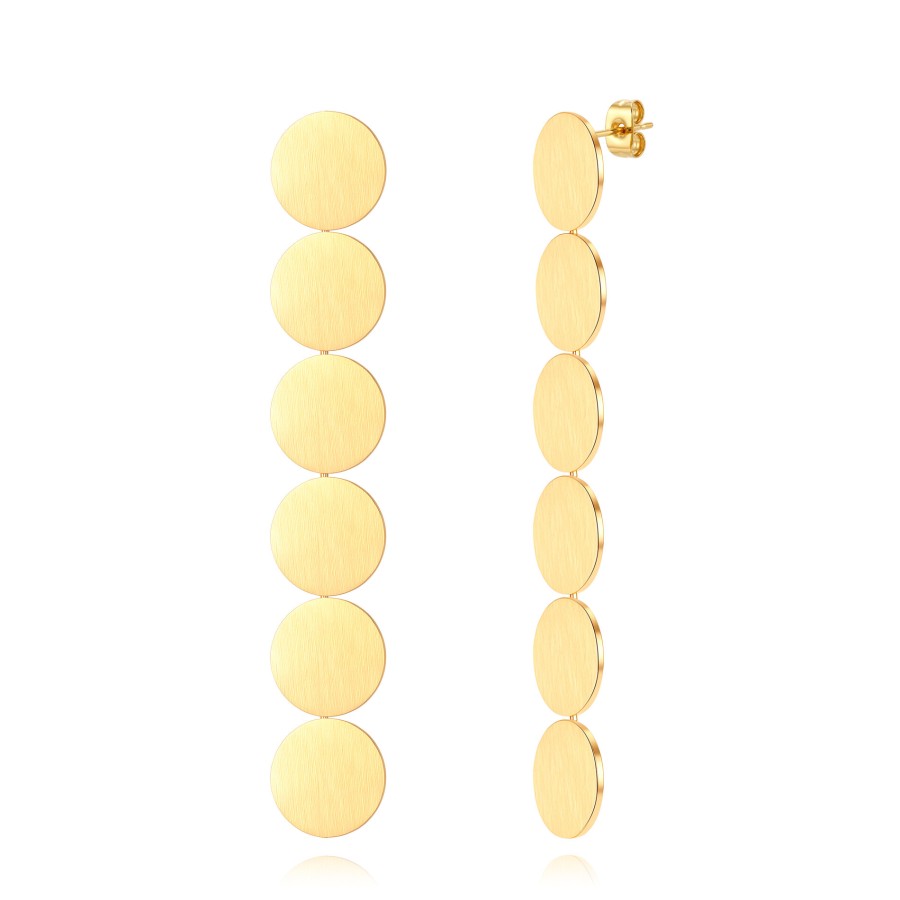 Pendientes Largos Círculos Gold