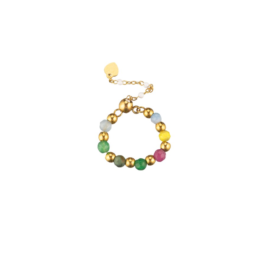 Anillo Ajustable Cadena Colores Gold (Elige tu color)