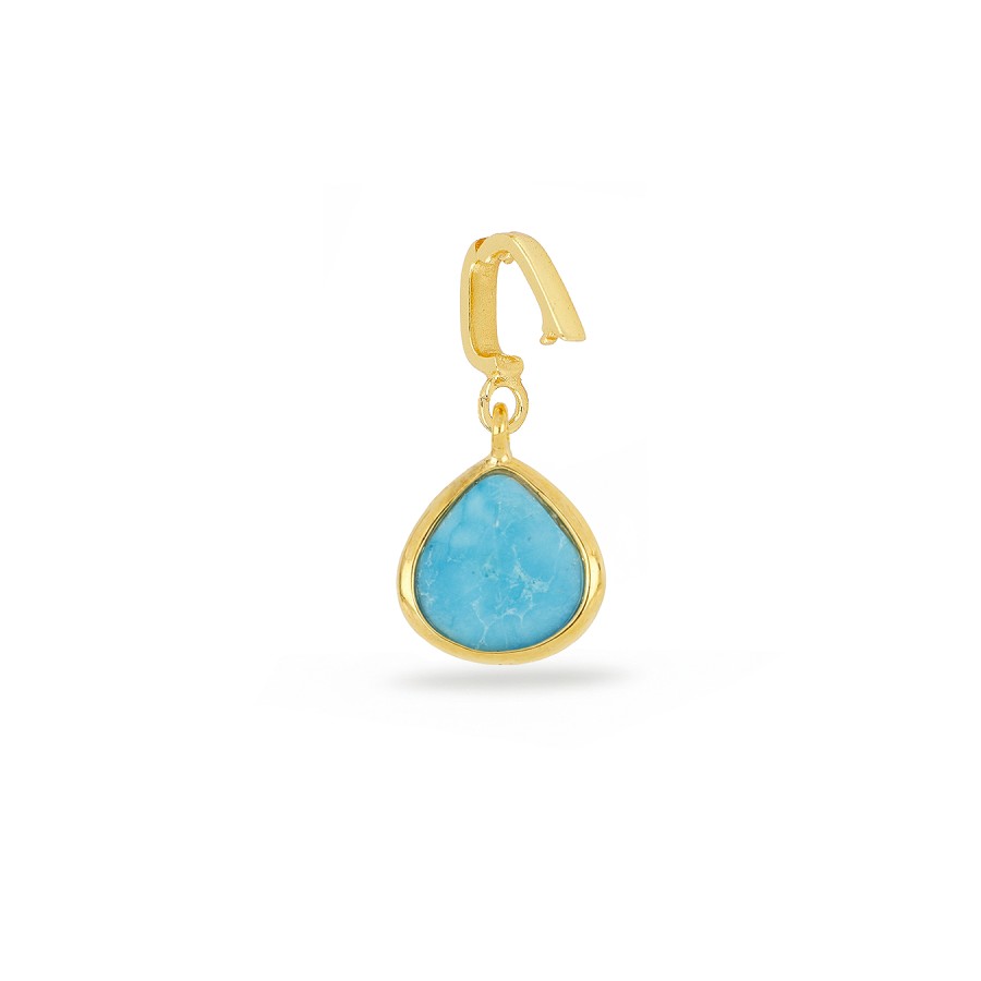 Charm Acoplable Piedra Turquesa Gold