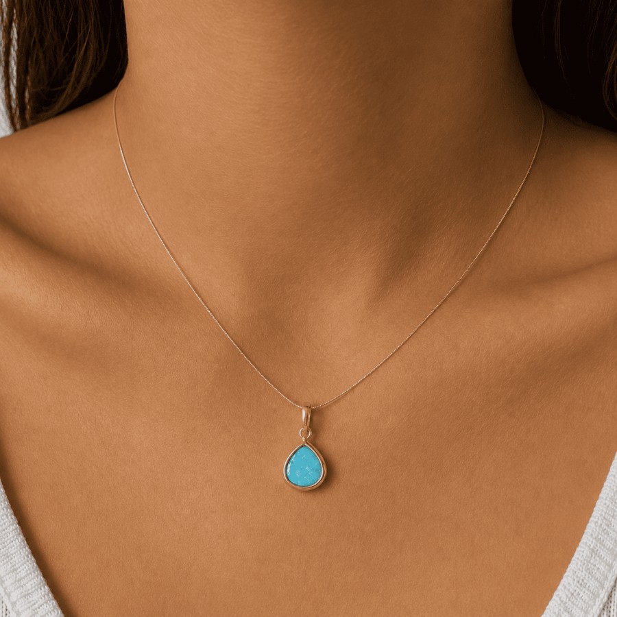 Charm Acoplable Piedra Turquesa Gold
