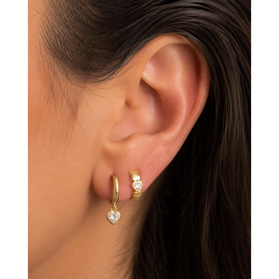Pendientes Corazón Circonita aro