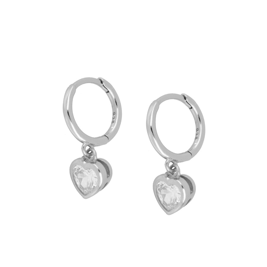 Pendientes Corazón Circonita aro