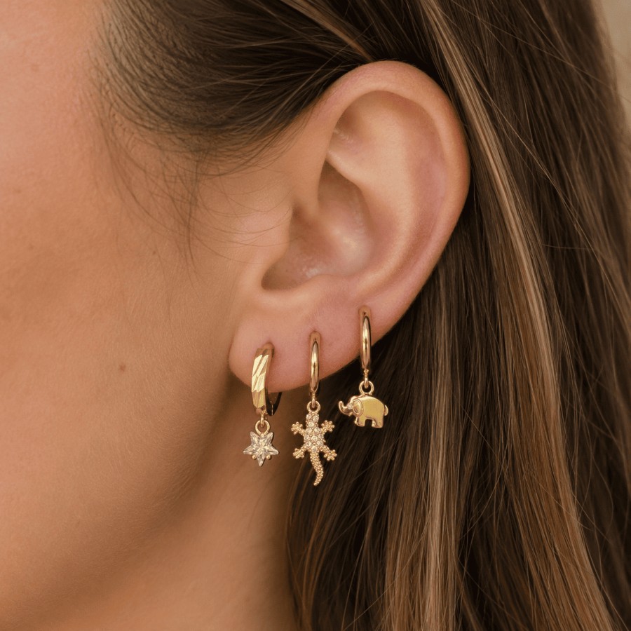 Pendientes Lagartin Gold