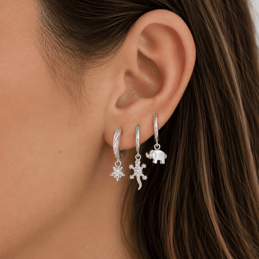 Pendientes Lagartin