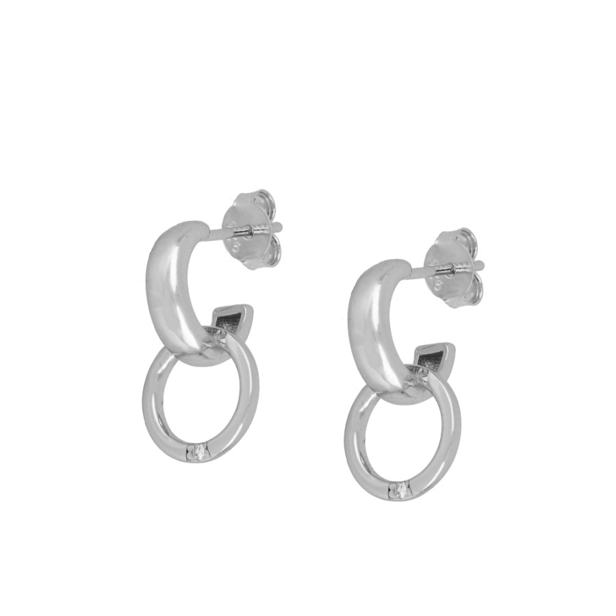 Pendientes Doble Aro Detalle Circonita