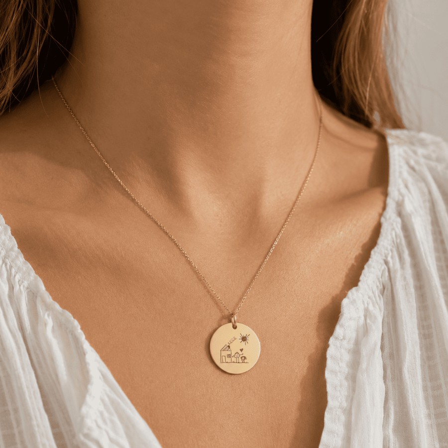 Collar Dibujo o Texto Emotivo Gold