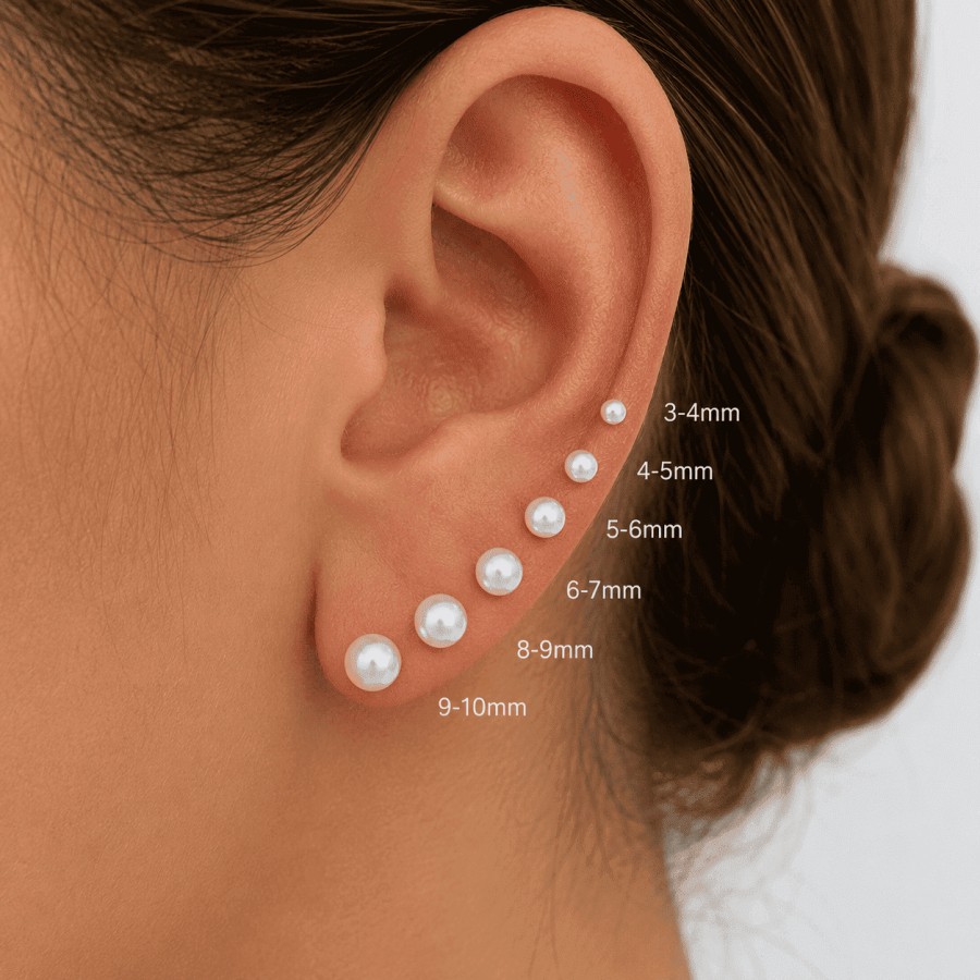 Pendientes Perla (Elige tu medida)