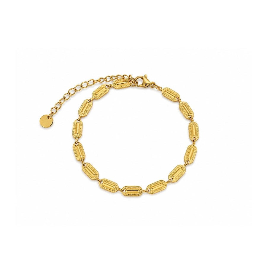 Pulsera Chapitas Ovaladas Gold