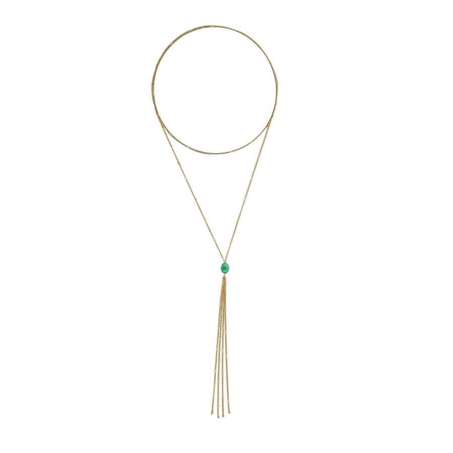 Collar Largo Colores + Piedra natural...