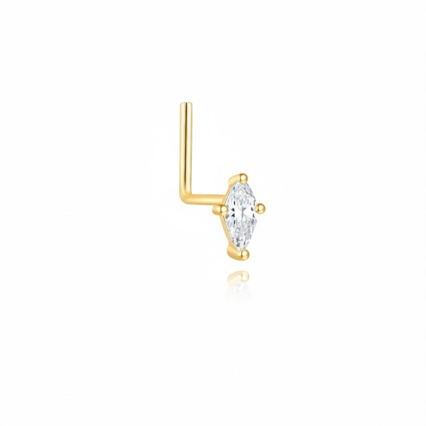 Piercing Nariz Circonita Gold