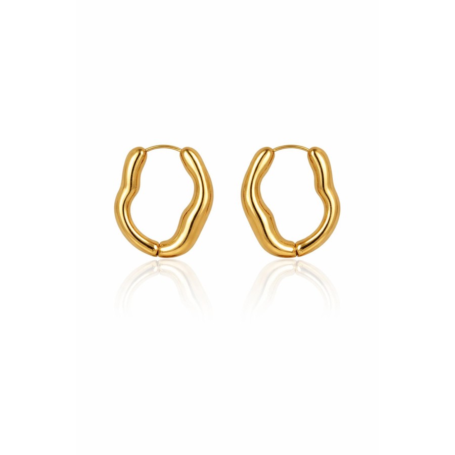 Pendientes Aro Irregular Gold (Elige tu medida)