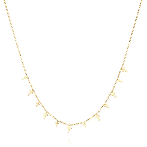 Collar Mini Crucecitas Gold