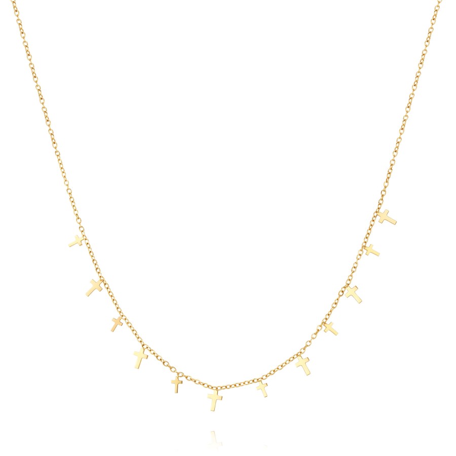 Collar Mini Crucecitas Gold