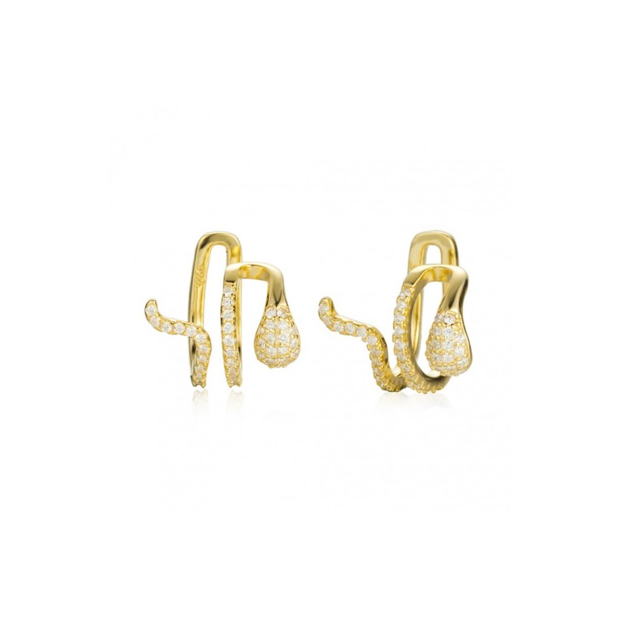 Pendientes Ear cuff Snake Gold