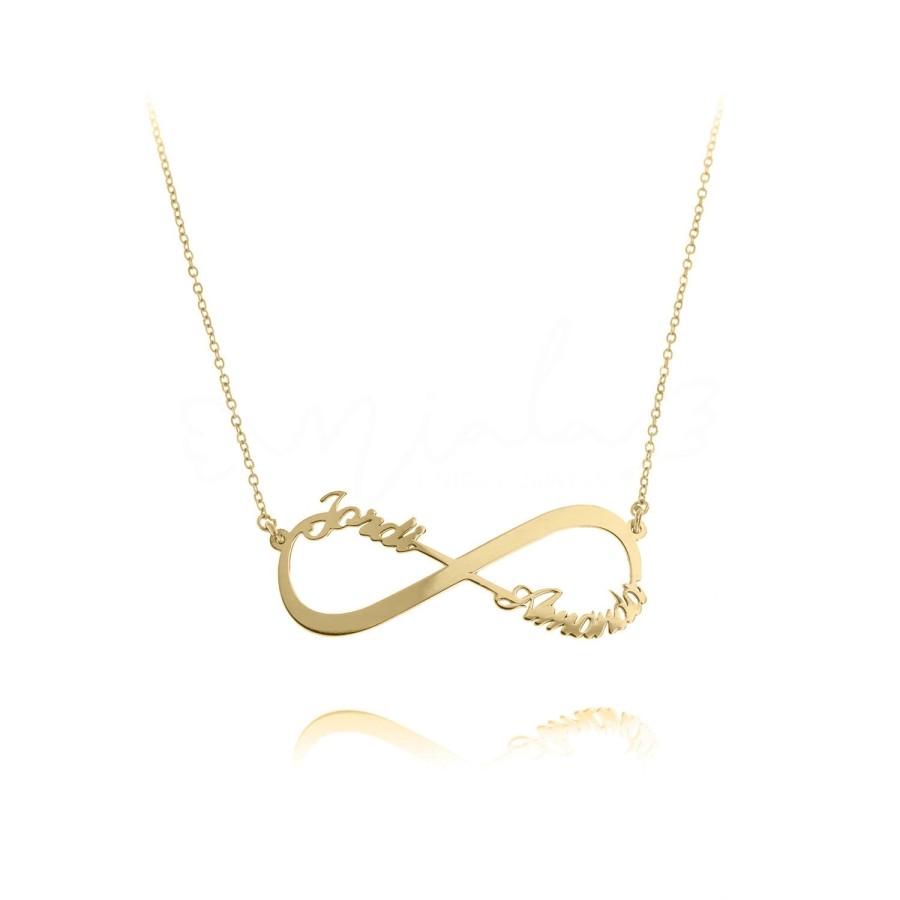 Collar Infinito 2 nombres Gold