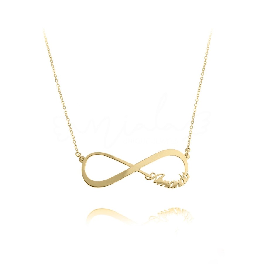 Collar Infinito 1 nombre Gold