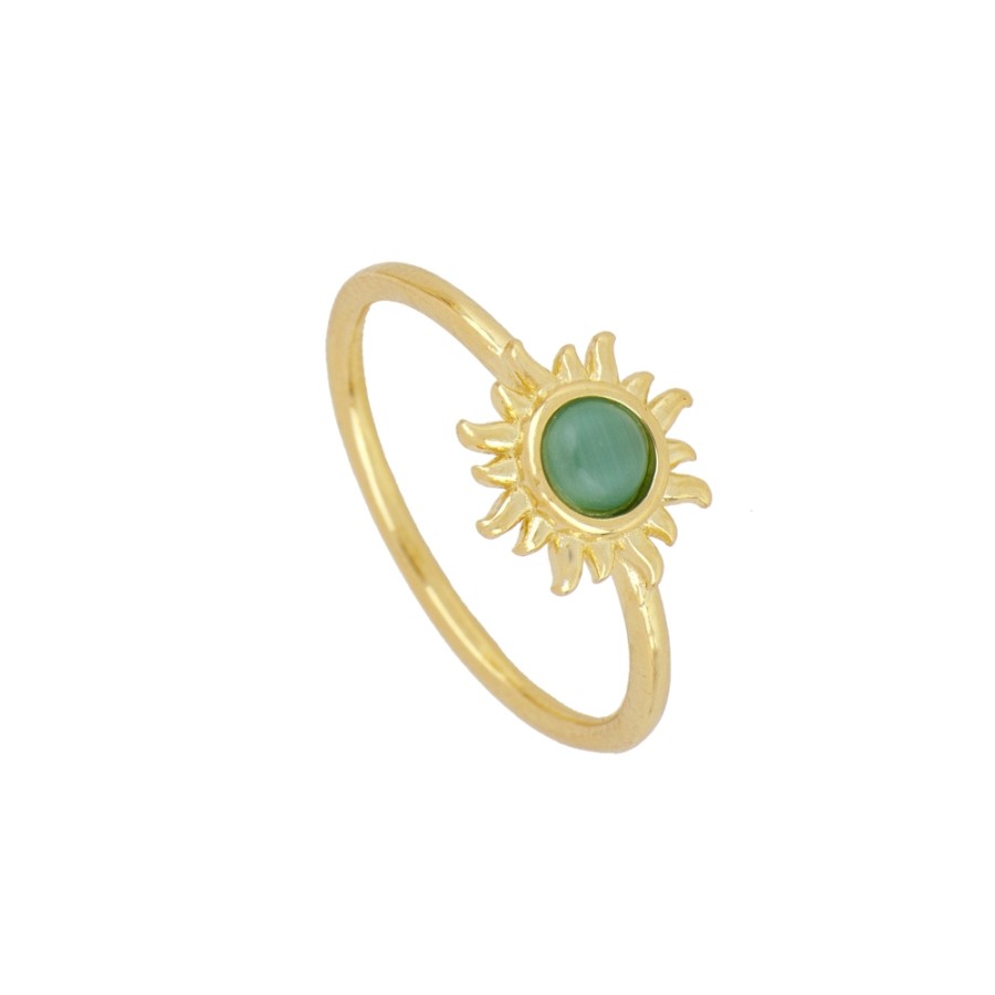 Anillo Slunce Verde Gold